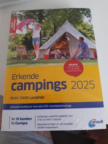 Nieuwe Campinggids ANWB 2025 inclusief CKE overzichtskaart beschikbaar voor biedingen