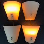 4 wandlampen, Steinhauer, glas, vintage, jr 70/80, netjes, Huis en Inrichting, Lampen | Wandlampen, Ophalen of Verzenden, Zo goed als nieuw