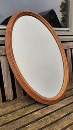Nette houten ovalen spiegel 90x60cm, Minder dan 100 cm, Ophalen of Verzenden, Zo goed als nieuw, Ovaal