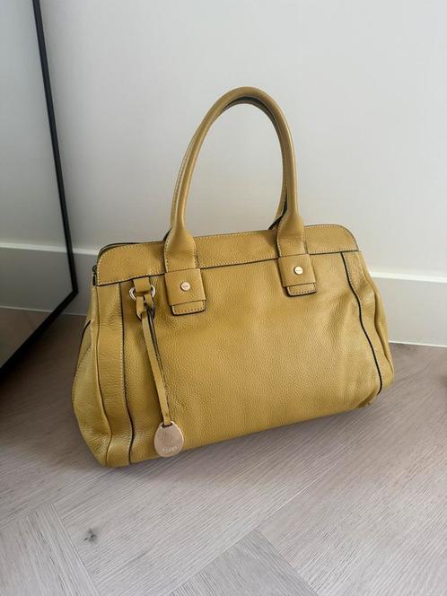 Smaak Amsterdam leren tas, Sieraden, Tassen en Uiterlijk, Tassen | Damestassen, Zo goed als nieuw, Handtas, Groen, Ophalen of Verzenden