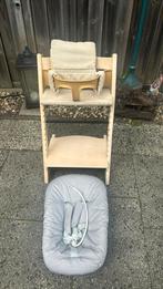Stokke tripp trapp white whase met babbyset en newborn, Kinderen en Baby's, Kinderstoelen, Ophalen, Zo goed als nieuw, Meegroeistoel