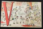 Prentbriefkaart: Soldaten Alphabet V., Ophalen of Verzenden, 1920 tot 1940, Gelopen, Overige thema's