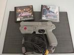 Playstation 1 (Ps1) G-con gun + Time Crisis spellen set, Gebruikt, Vanaf 18 jaar, Shooter, 1 speler