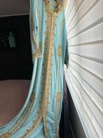Prachtige Marokkaanse Jurk 1x gedragen, Kleding | Dames, Jurken, Maat 38/40 (M), Blauw, Ophalen of Verzenden, Onder de knie