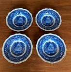 4 Mason’s Vista blauw diepe borden, Huis en Inrichting, Keuken | Servies, Ophalen of Verzenden, Zo goed als nieuw, Bord(en), Overige stijlen