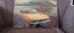 Blikken bord Opel Manta 20x30 cm, Verzamelen, Ophalen of Verzenden, Nieuw, Auto's