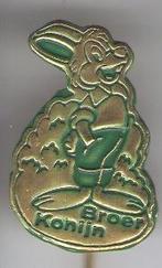 Broer Konijn groen op koper strip speldjes ( R_071a ), Verzenden, Nieuw, Figuurtje, Speldje of Pin