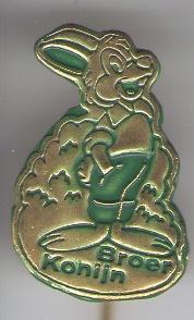 Broer Konijn groen op koper strip speldjes ( R_071a ), Verzamelen, Speldjes, Pins en Buttons, Nieuw, Speldje of Pin, Figuurtje