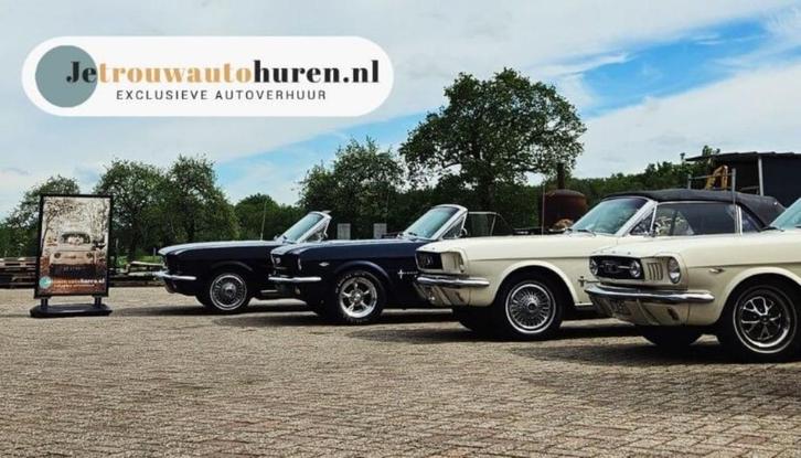 Wit of blauwe trouwauto huren FORD MUSTANG huren zelf rijden, Diensten en Vakmensen, Verhuur | Auto en Motor, Trouwauto