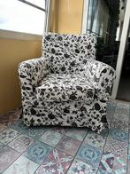Fauteuil gebloemd, Huis en Inrichting, Ophalen, Zo goed als nieuw, Stof, 75 tot 100 cm
