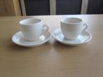 Palmer hotelware 2 espressokop D6,5cm H5,5cm schotels D12cm, Ophalen of Verzenden, Zo goed als nieuw, Effen, Kop(pen) en/of Schotel(s)