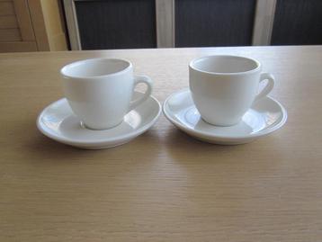 Palmer hotelware 2 espressokop D6,5cm H5,5cm schotels D12cm beschikbaar voor biedingen