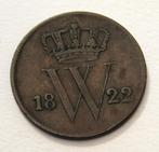 **  1822 - NEDERLAND - 1 Cent Willem 1  -   KOPER  **, Verzenden, Koning Willem I, 1 cent, Losse munt