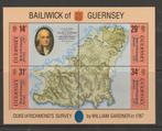 TSS Kavel 1210030 Engeland Guernsey pf minr blok 5 landkaart, Ophalen of Verzenden, Postfris