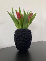 Light & Living vaas Alfredo mat zwart glas Nieuw!, Huis en Inrichting, Zwart, Nieuw, Ophalen of Verzenden, Glas