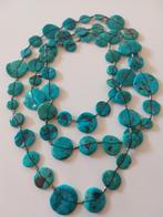 Turkoois ketting van de Zuni's, Arizona., Ophalen of Verzenden, Zo goed als nieuw, Blauw, Steen of Mineraal