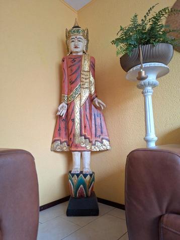 Koopje..Unieke Oude Houten Boeddah 2.03 cm Hoog beschikbaar voor biedingen