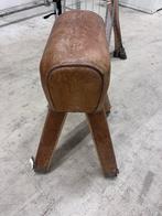 Vintage Springbok Lederen Turnbok, Huis en Inrichting, Ophalen, Gebruikt, Bruin, Leer