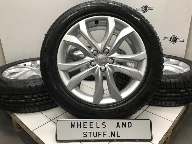 Audi Q5 lichtmetaal velgen 19"inch met winterbanden 5x112, Auto-onderdelen, Banden en Velgen
