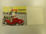 1962 Jeep Universal Model CJ-6 4-Wheel Drive Brochure USA, Verzenden, Gelezen, Overige merken