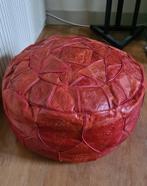 Egyptysch Leder Poef., Huis en Inrichting, Ophalen, Zo goed als nieuw, Rond, 50 tot 75 cm