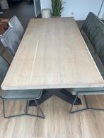 Goedkope eikenhouten eetkamertafel, Ophalen, Gebruikt, Stoer, Eikenhout