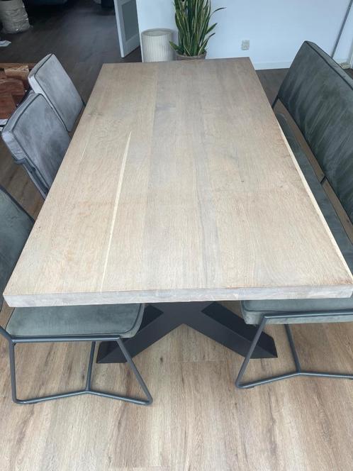 Goedkope eikenhouten eetkamertafel, Huis en Inrichting, Tafels | Eettafels, Gebruikt, 50 tot 100 cm, 150 tot 200 cm, Vijf personen of meer