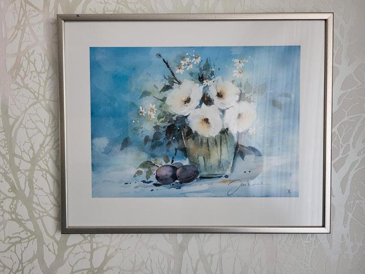 Jan Kooistra Poster - Bloemenstilleven, Antiek en Kunst, Kunst | Tekeningen en Foto's, Ophalen