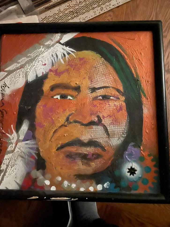 Indiaan, Antiek en Kunst, Kunst | Schilderijen | Modern, Ophalen