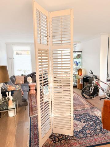 02 x Shutters louvre louvredeuren 45 x 245 cm greige beschikbaar voor biedingen
