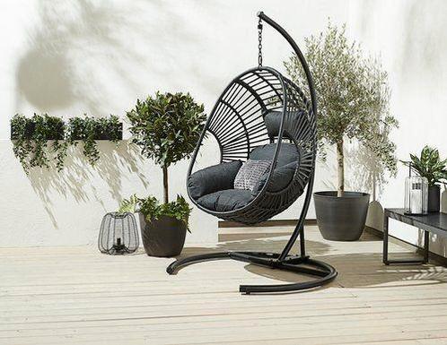 Hangstoel Jysk, Tuin en Terras, Tuinstoelen, Gebruikt, Rotan, Ophalen