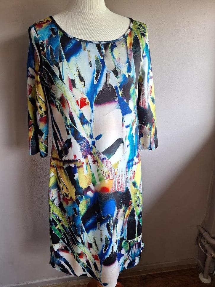 Nieuwe kleurrijke stretch jurk, 2-kanten, Lizzy & Coco, M, Kleding | Dames, Jurken, Nieuw, Maat 38/40 (M), Ophalen of Verzenden