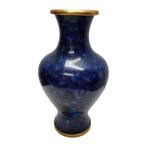 Grote kobalt blauwe cloisonné vaas, Huis en Inrichting, Woonaccessoires | Vazen, Overige materialen, Blauw, Ophalen of Verzenden