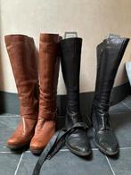 Leren laarsen, zwart is maat 36 en de bruine zijn maat 37, Kleding | Dames, Schoenen, Ophalen of Verzenden, Zo goed als nieuw