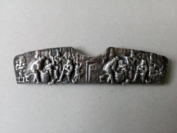 Antieke verzilverde kamhouder.Made in Holland beschikbaar voor biedingen