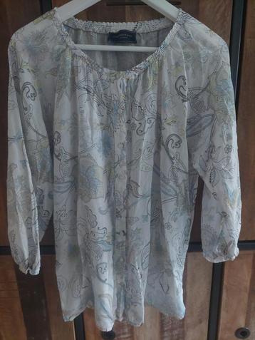 Blouse L.68cm Josephine&Co 40 wit+div.kl. viscose 3xGedragen beschikbaar voor biedingen