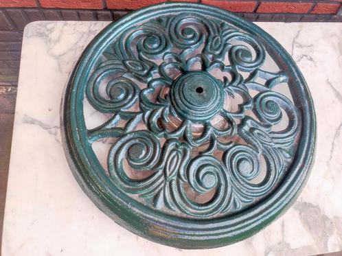 Gietijzeren Parasolvoet - Groen Decoratief, Tuin en Terras, Tuinmeubel-accessoires, Gebruikt, Ophalen of Verzenden