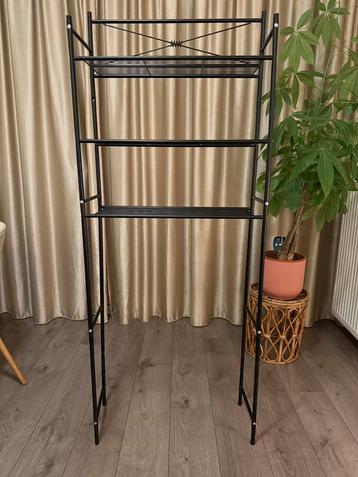 Wasmachine Rek - Zwart Metalen Frame - 3 Planken beschikbaar voor biedingen