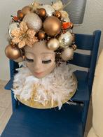 Decoratieve Mannequin Hoofd met Kerstballen, Ophalen of Verzenden, Zo goed als nieuw