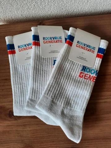 NIEUW! Rookvrije Generatie Witte Sportsokken Sokken 33-37 beschikbaar voor biedingen