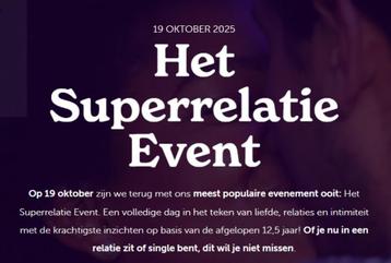 365 Dagen Succesvol | Super Relatie Event | 2 Tickets beschikbaar voor biedingen
