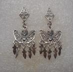 Mooie zilveren vintage Peruaanse oorbellen nr.1756, Sieraden, Tassen en Uiterlijk, Hangers, Verzenden, Zo goed als nieuw, Zilver