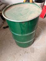 Olievat ton 200 liter met deksel, Ophalen, Zo goed als nieuw