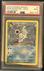 3/82 dark blastoise 1st psa 9 MET SWIRL!!, Ophalen of Verzenden, Zo goed als nieuw, Losse kaart