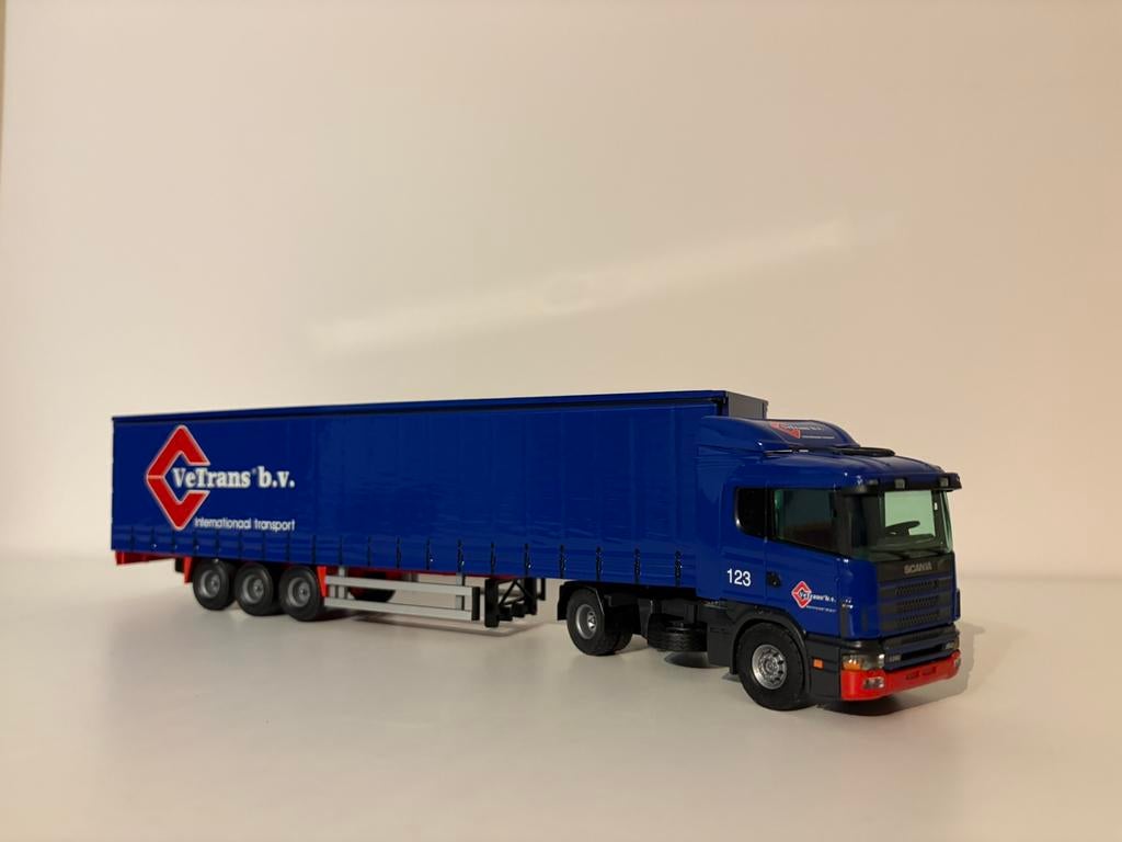 Scania 124L VeTrans Tekno, Hobby en Vrije tijd, Modelauto's | 1:50, Ophalen of Verzenden, Zo goed als nieuw, Bus of Vrachtwagen