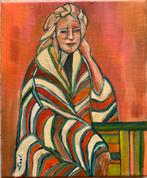 Droomvrouw in Badjas - Klassiek Schilderij SDOLDESIGN Haarle, Ophalen of Verzenden