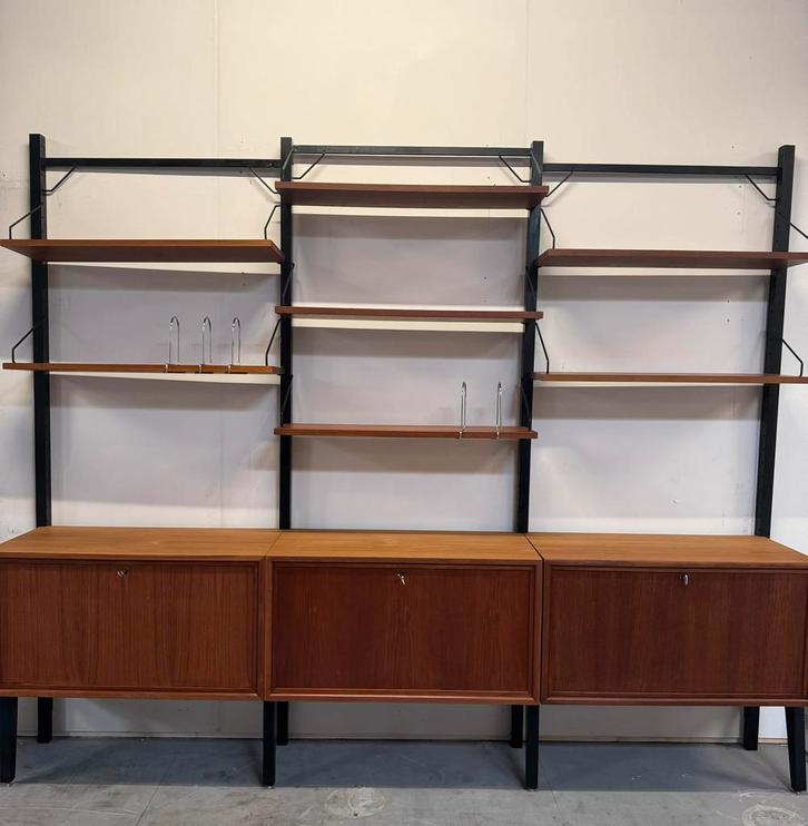 Poul Cadovius by Royal System vintage modulair wandsysteem, Huis en Inrichting, Kasten | Stellingkasten, Gebruikt, Ophalen of Verzenden
