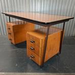 Vintage bureau van de schoolmeester DEGELIJK / ZWAAR / HOOG, Ophalen, Gebruikt