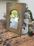 Marokkaanse handwerk spiegel metaal arabisch oosters vintage, Huis en Inrichting, Woonaccessoires | Spiegels, Gebruikt, Ophalen of Verzenden