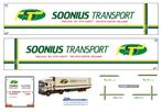 Vrachtauto decal 1:50 Soonius Transport Poeldijk, Hobby en Vrije tijd, Modelauto's | 1:50, Nieuw, Overige merken, Bus of Vrachtwagen